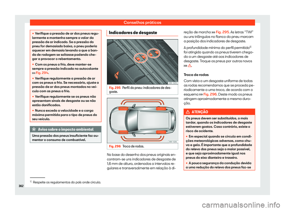 Seat Alhambra 2019  Manual do proprietário (in Portuguese)  Conselhos pr