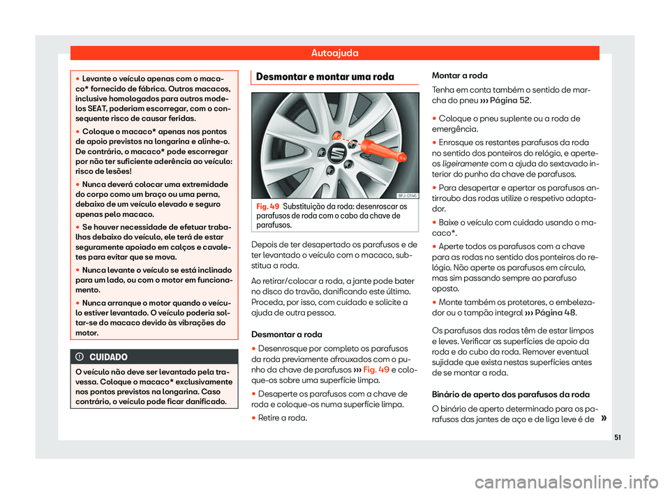 Seat Alhambra 2019  Manual do proprietário (in Portuguese)  Autoajuda
