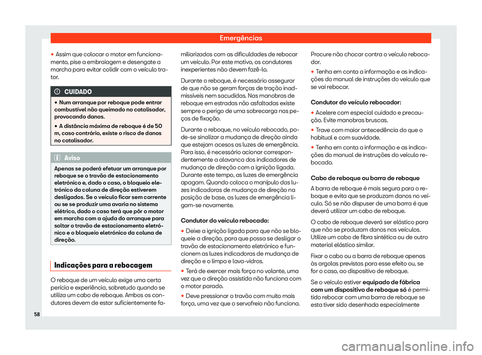 Seat Alhambra 2019  Manual do proprietário (in Portuguese)  Emerg