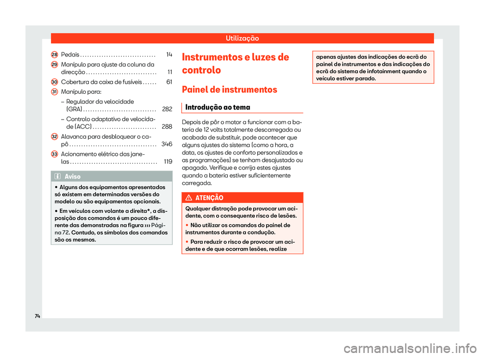 Seat Alhambra 2019  Manual do proprietário (in Portuguese)  Utiliza