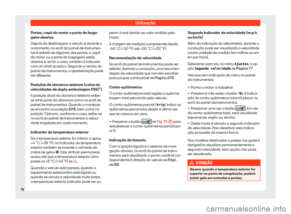 Seat Alhambra 2019  Manual do proprietário (in Portuguese)  Utiliza