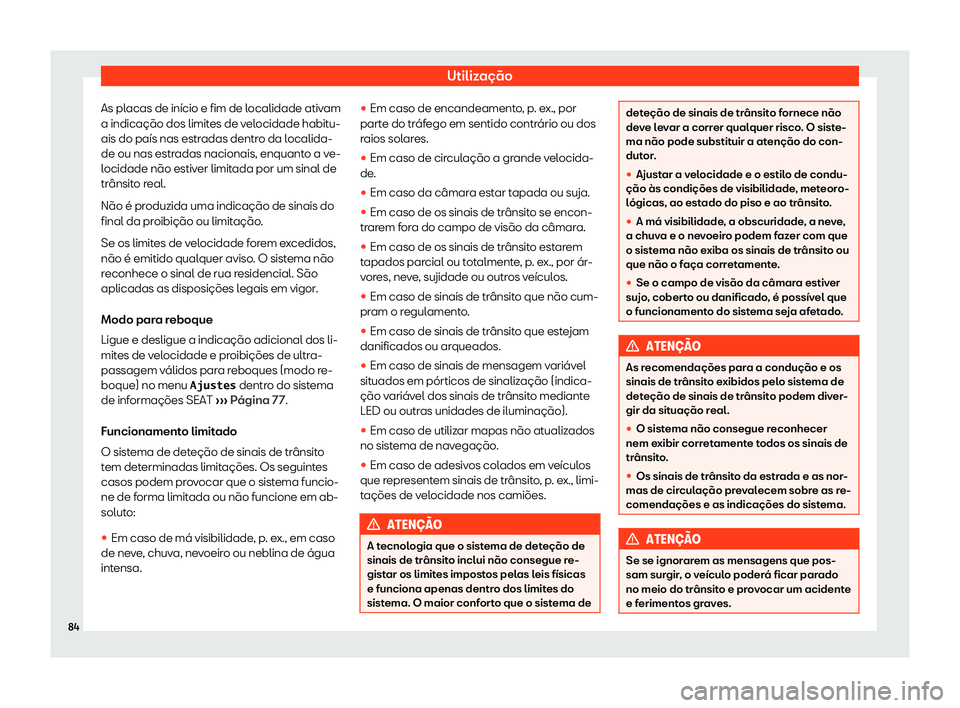 Seat Alhambra 2019  Manual do proprietário (in Portuguese)  Utiliza