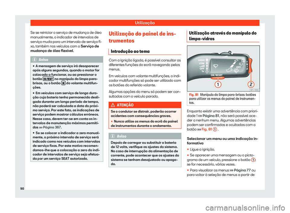 Seat Alhambra 2019  Manual do proprietário (in Portuguese)  Utiliza