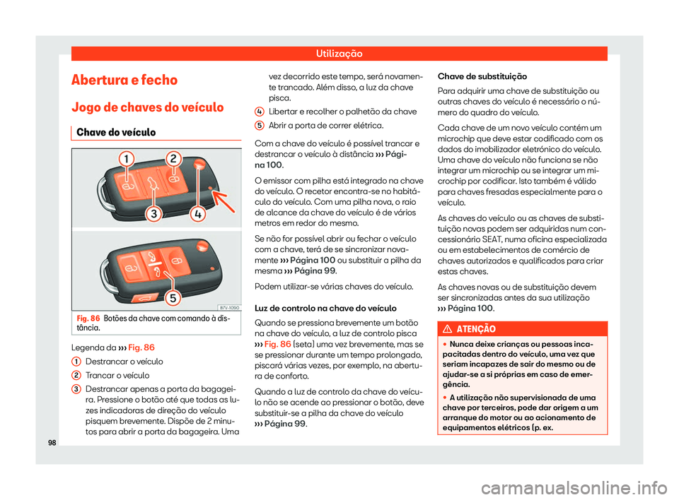 Seat Alhambra 2019  Manual do proprietário (in Portuguese)  Utiliza