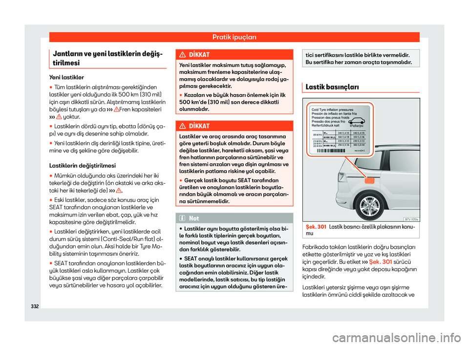 Seat Alhambra 2019  Kullanım Kılavuzu (in Turkish) Prat