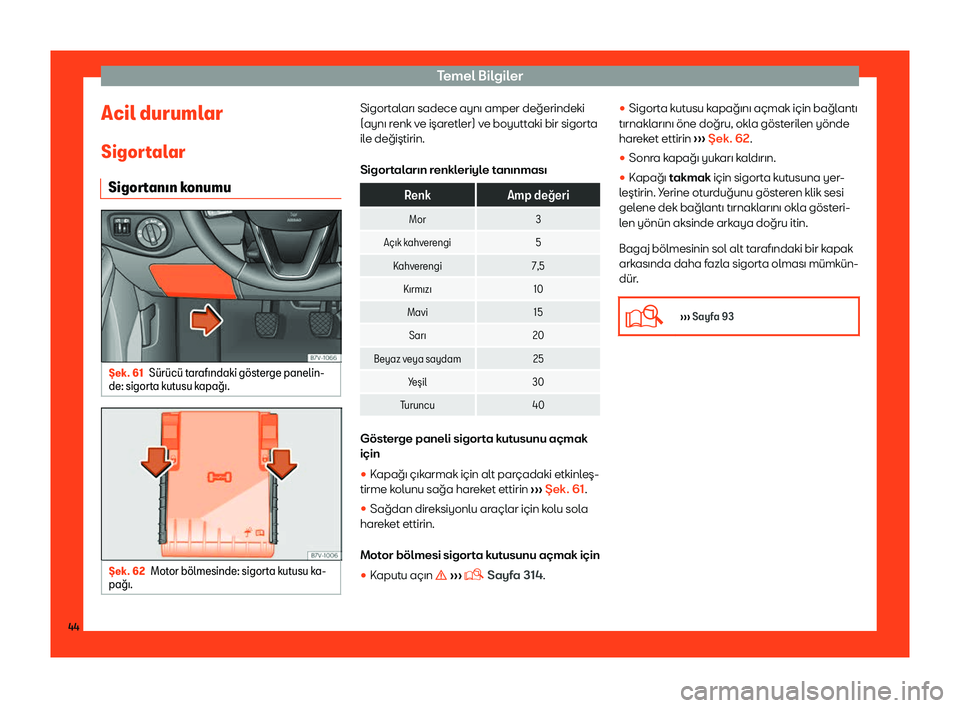 Seat Alhambra 2019  Kullanım Kılavuzu (in Turkish) Temel B