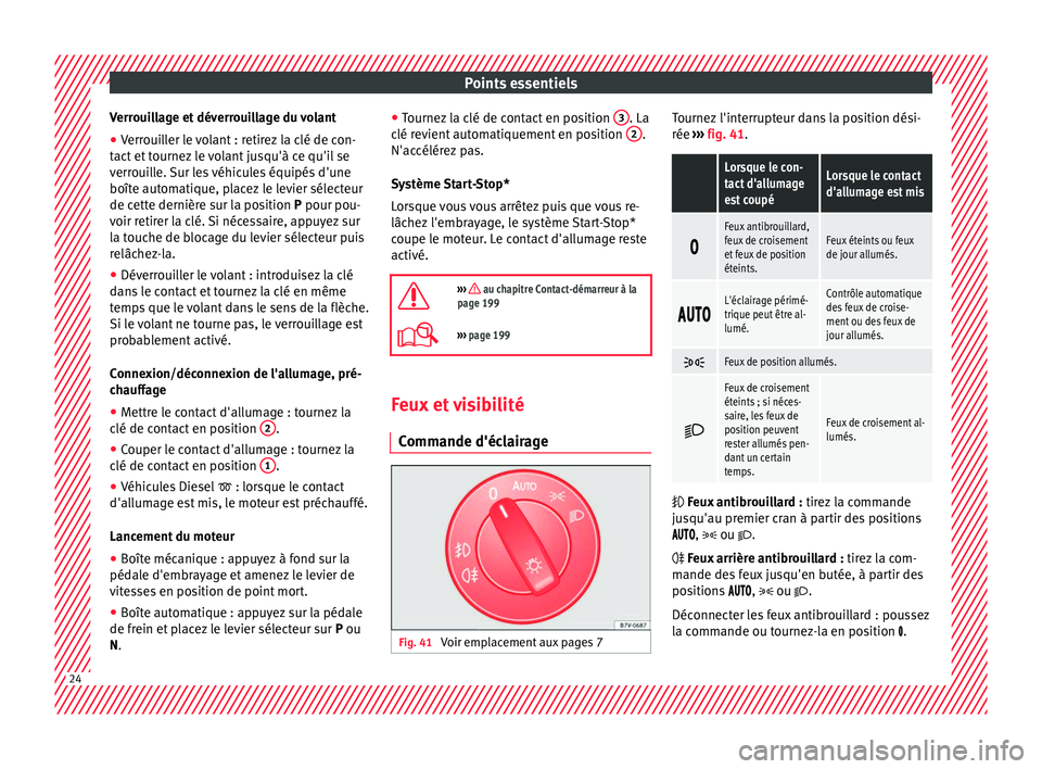 Seat Alhambra 2016 Manuel du propriétaire (in French) Points essentiels
Verrouillage et déverrouillage du volant
● Verrouiller le volant : retirez la clé de con-
t act
et
tournez le volant jusqu'à ce qu'il se
verrouille. Sur les véhicules Seat Alhambra 2016 Manuel du propriétaire (in French) Points essentiels
Verrouillage et déverrouillage du volant
● Verrouiller le volant : retirez la clé de con-
t act
et
tournez le volant jusqu'à ce qu'il se
verrouille. Sur les véhicules