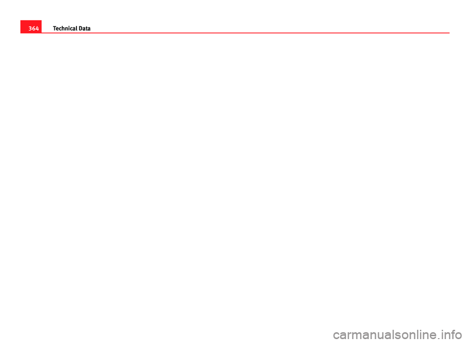 Seat Alhambra 2011 Owners Manual 364
Technical Data Seat Alhambra 2011 Owners Manual 364
Technical Data