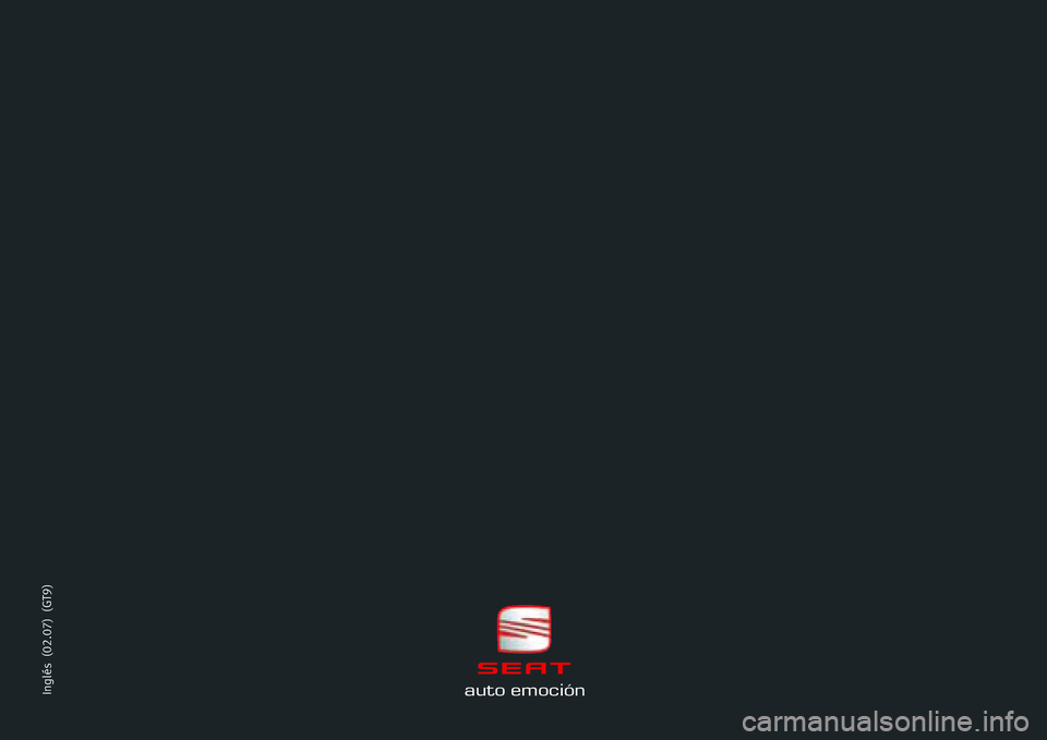 Seat Alhambra 2007 Owners Manual Inglés (02.07) (GT9)auto emo\bión Seat Alhambra 2007 Owners Manual Inglés (02.07) (GT9)auto emo\bión