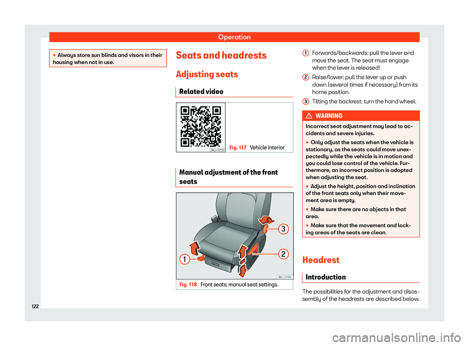Seat Arona 2020  Owners Manual Operation
