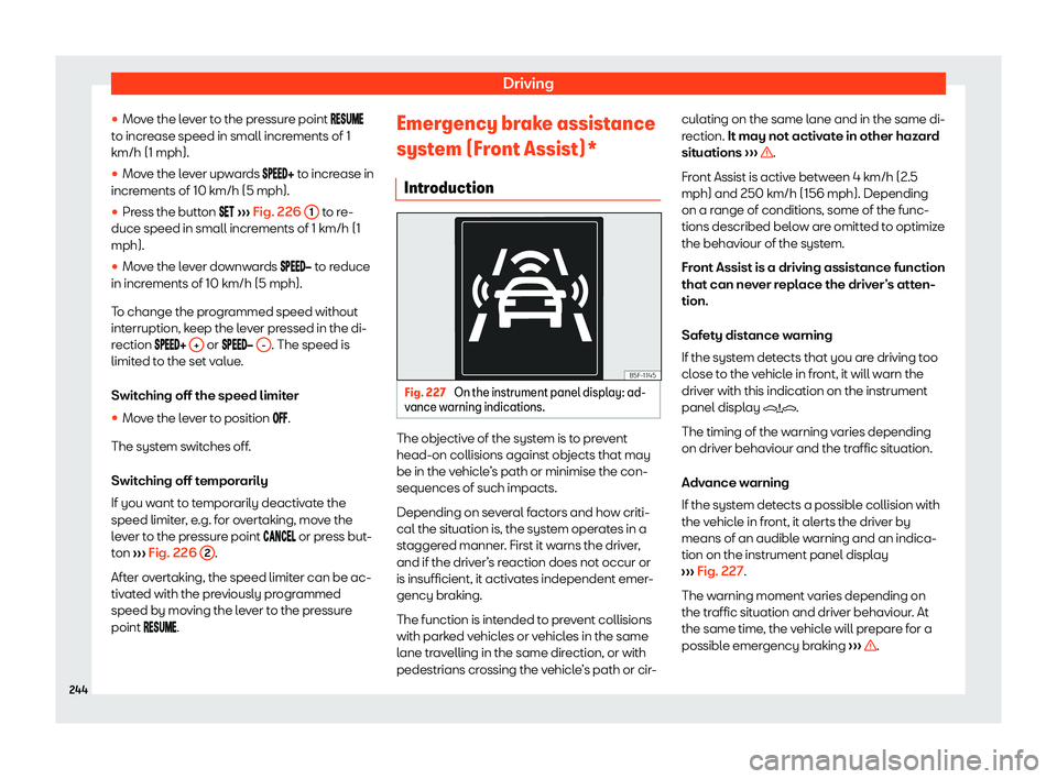Seat Arona 2020  Owners Manual Driving
