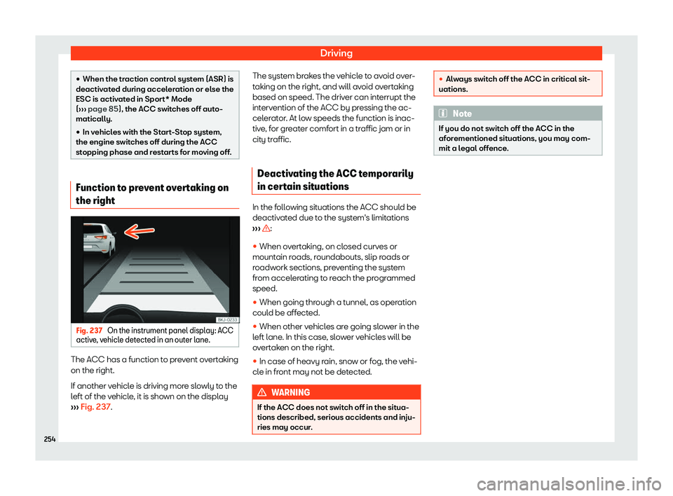 Seat Arona 2020  Owners Manual Driving
