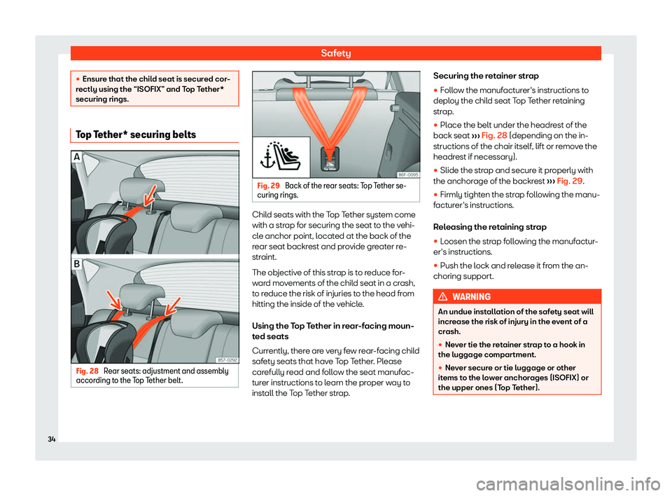 Seat Arona 2020 Owners Guide Safety
