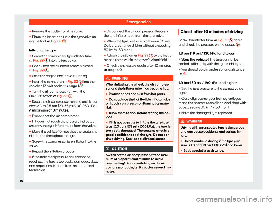 Seat Arona 2020 Service Manual Emergencies
