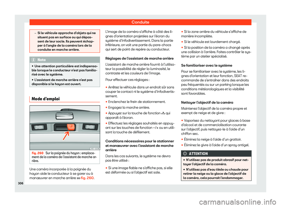 Seat Arona 2020  Manuel du propriétaire (in French)  Conduite
�