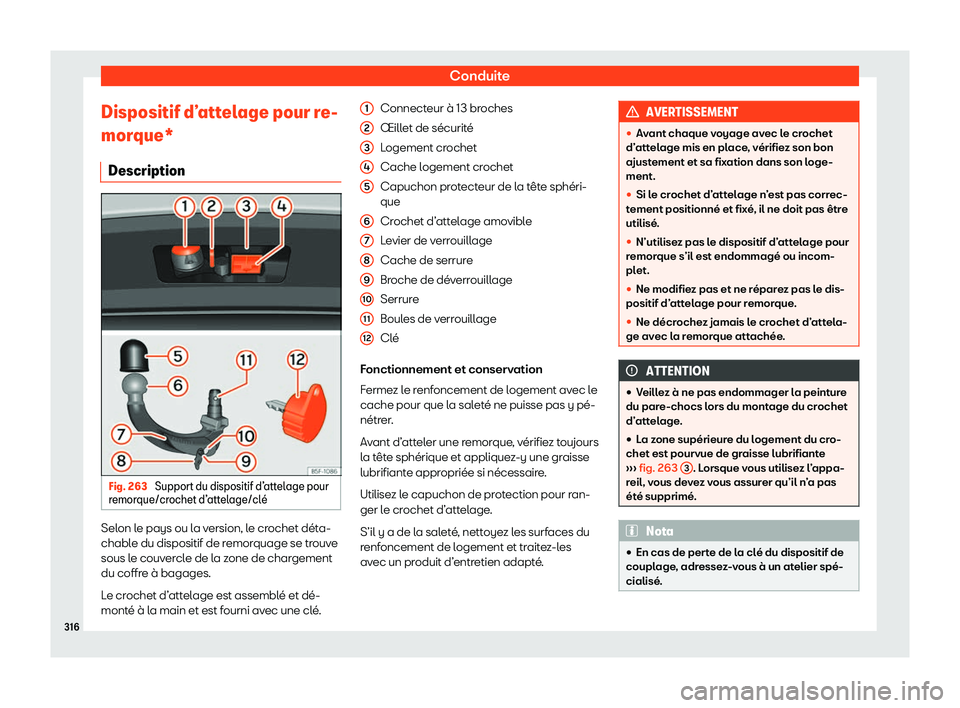 Seat Arona 2020  Manuel du propriétaire (in French)  Conduite
Dispositif d