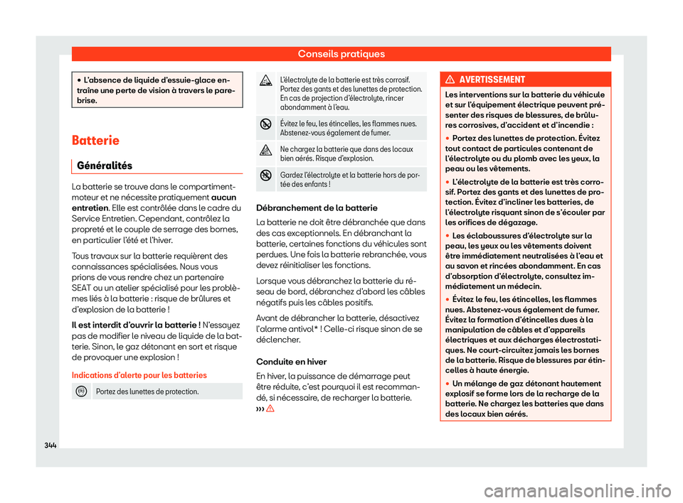Seat Arona 2020  Manuel du propriétaire (in French)  Conseils pratiques
