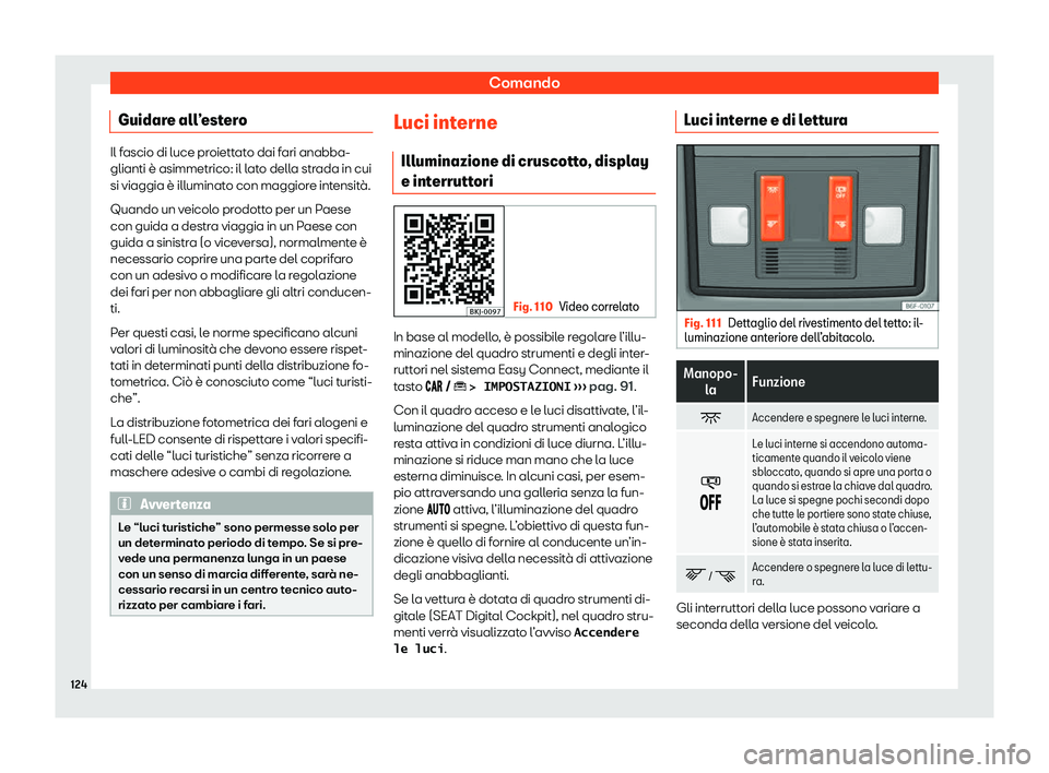 Seat Arona 2020  Manuale del proprietario (in Italian) Comando
Guidare all