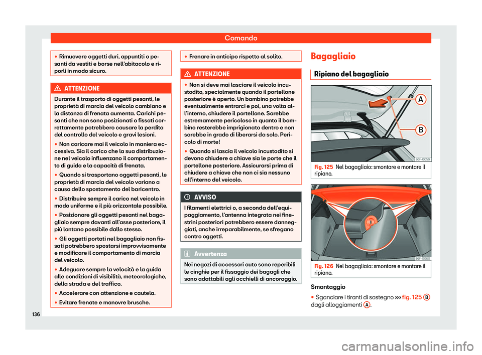 Seat Arona 2020  Manuale del proprietario (in Italian) Comando
