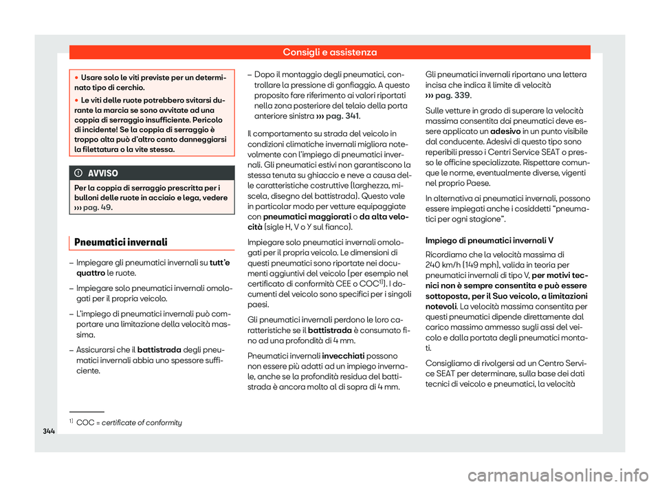 Seat Arona 2020  Manuale del proprietario (in Italian) Consigli e assistenza
