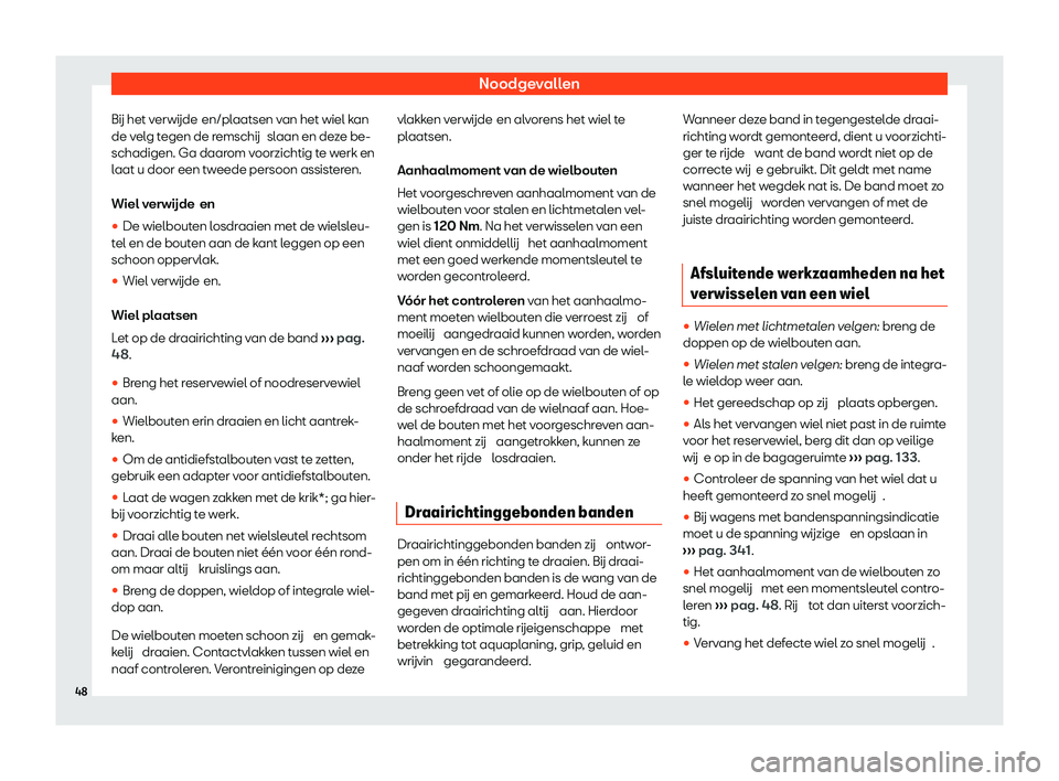 Seat Arona 2020  Handleiding (in Dutch) Noodgevallen
B