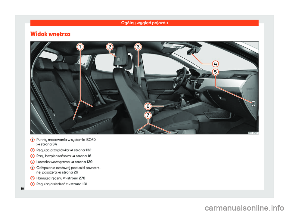Seat Arona 2020  Instrukcja Obsługi (in Polish) Ogólny wygląd pojazdu
Widok wn