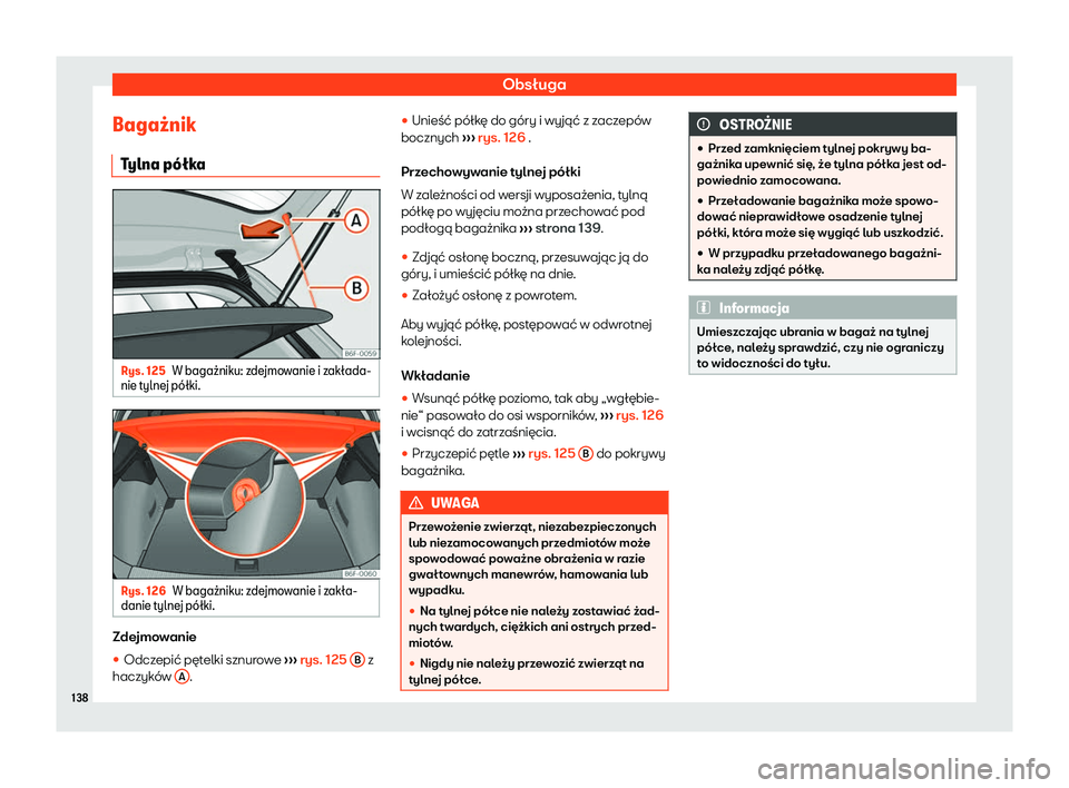 Seat Arona 2020  Instrukcja Obsługi (in Polish) Obsługa
Baga