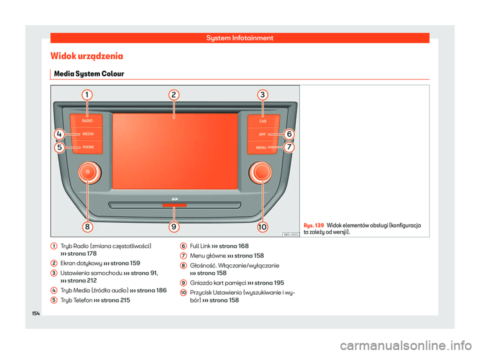 Seat Arona 2020  Instrukcja Obsługi (in Polish) System Infotainment
Widok urz