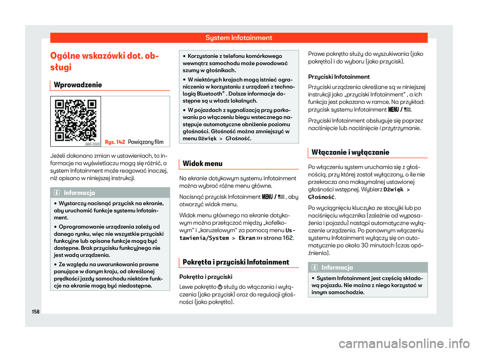 Seat Arona 2020  Instrukcja Obsługi (in Polish) System Infotainment
Og