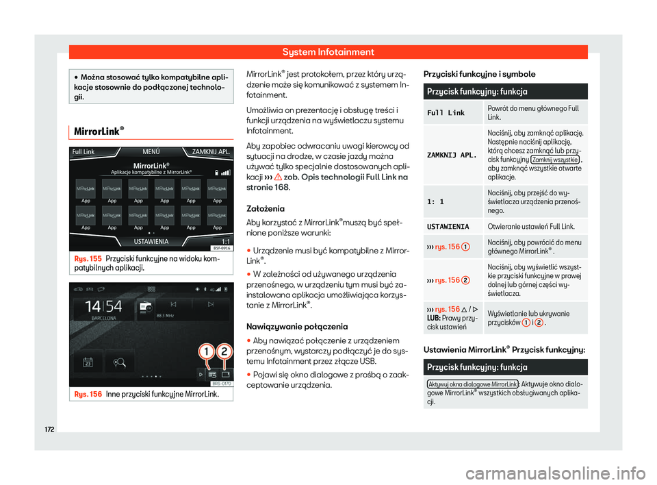Seat Arona 2020  Instrukcja Obsługi (in Polish) System Infotainment
