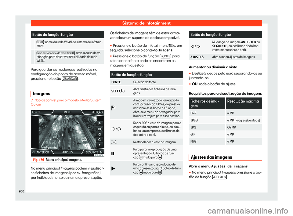 Seat Arona 2020  Manual do proprietário (in Portuguese)  Sistema de infotainment
Bot