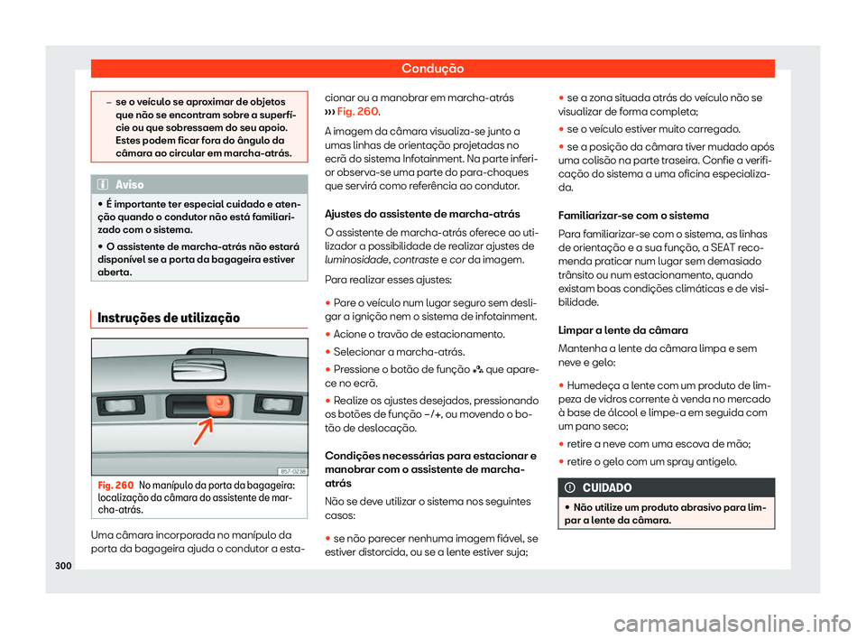 Seat Arona 2020  Manual do proprietário (in Portuguese)  Condução
�
