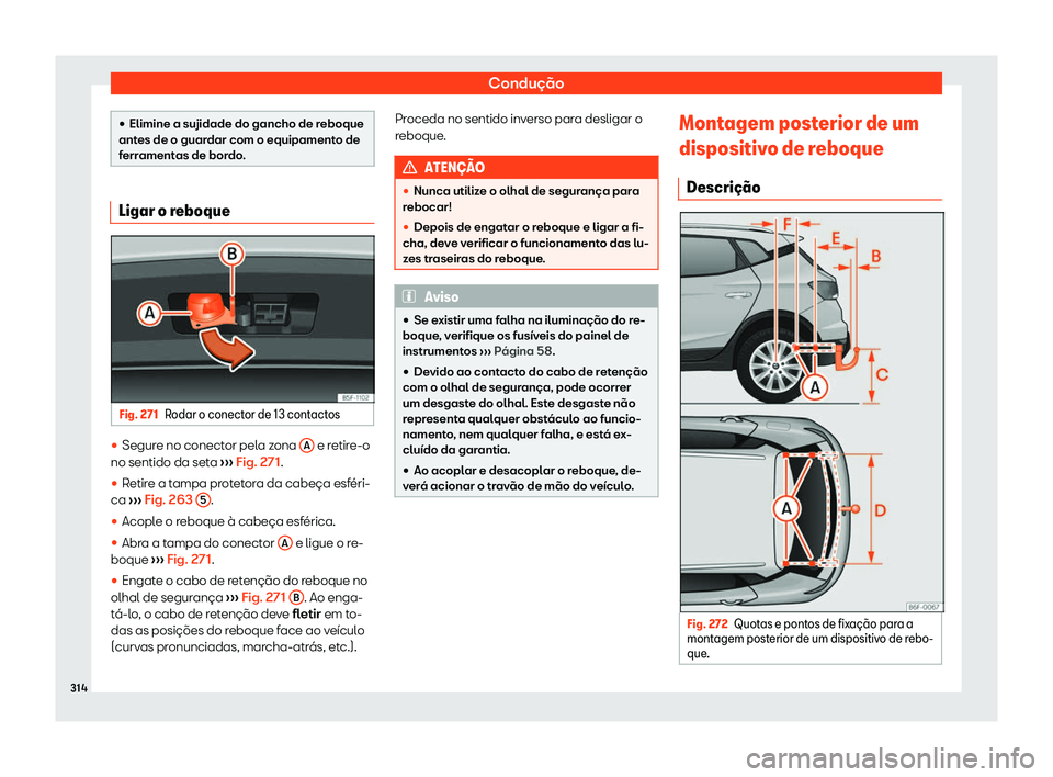 Seat Arona 2020  Manual do proprietário (in Portuguese)  Condução
