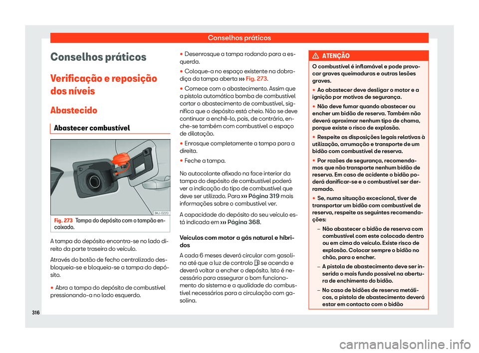 Seat Arona 2020  Manual do proprietário (in Portuguese)  Conselhos práticos
Conselhos pr