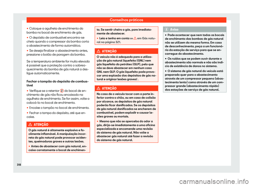 Seat Arona 2020  Manual do proprietário (in Portuguese)  Conselhos práticos
