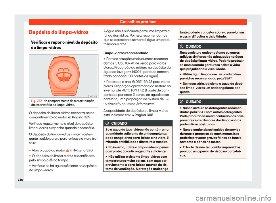 Seat Arona 2020  Manual do proprietário (in Portuguese)  Conselhos práticos
Dep