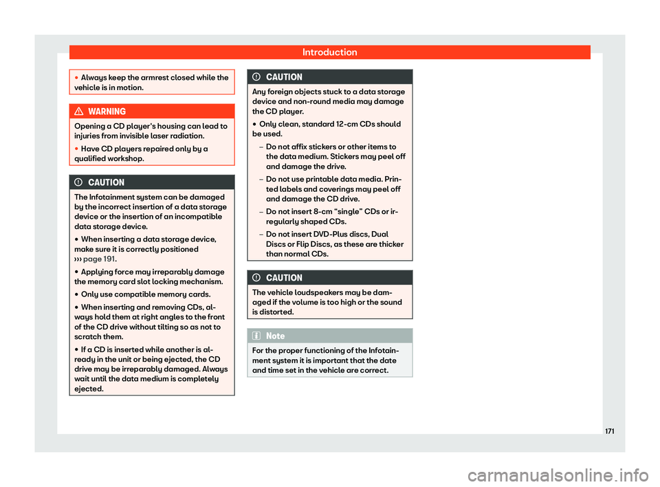Seat Arona 2019  Owners Manual Introduction
