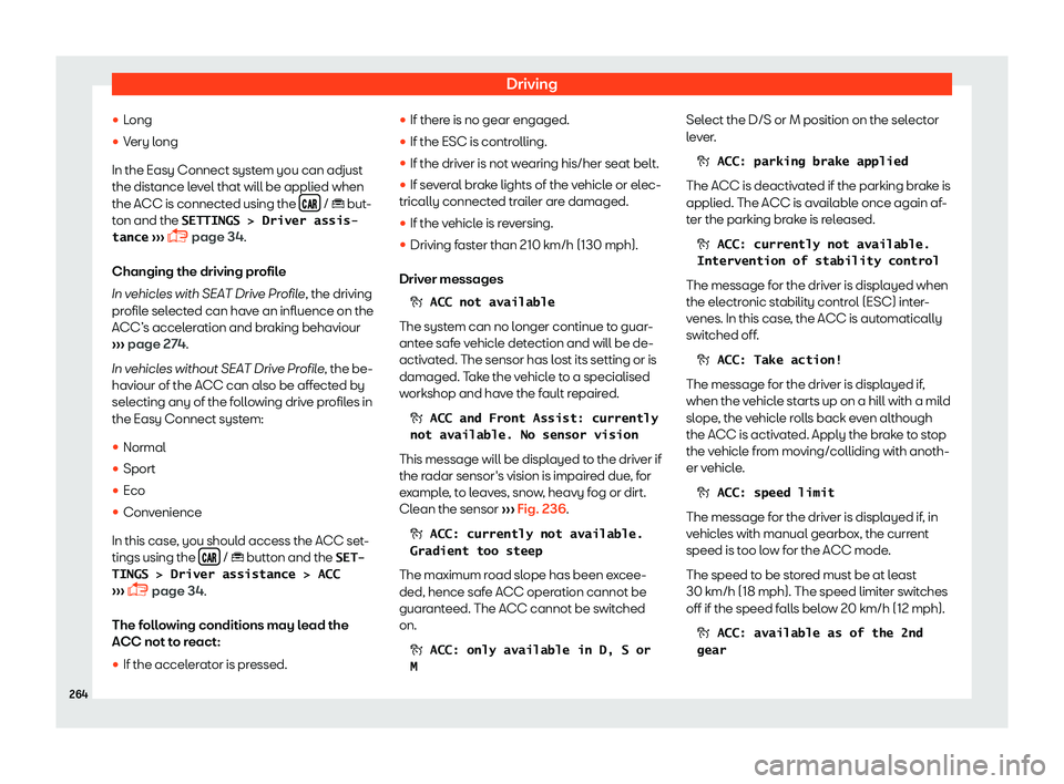 Seat Arona 2019  Owners Manual Driving
