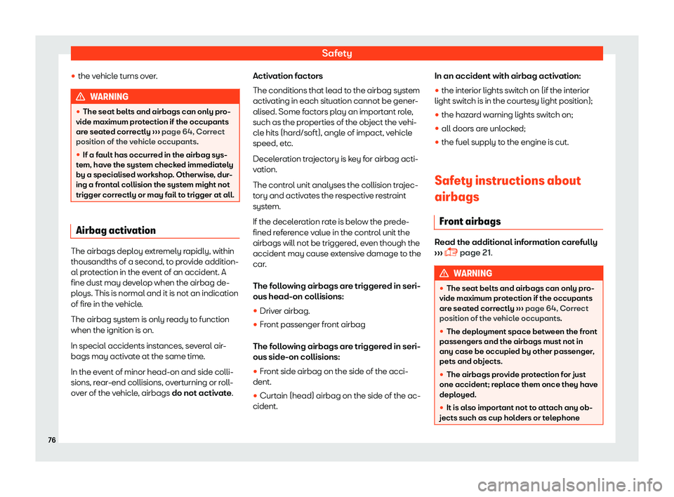 Seat Arona 2019 Manual PDF Safety
