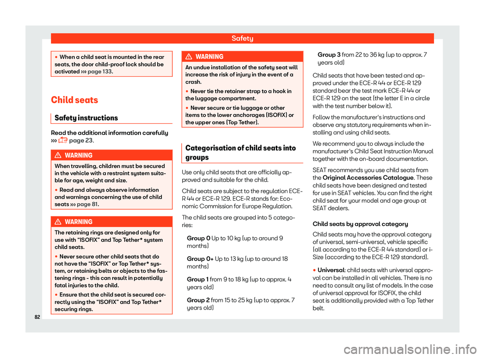Seat Arona 2019 Manual Online Safety
