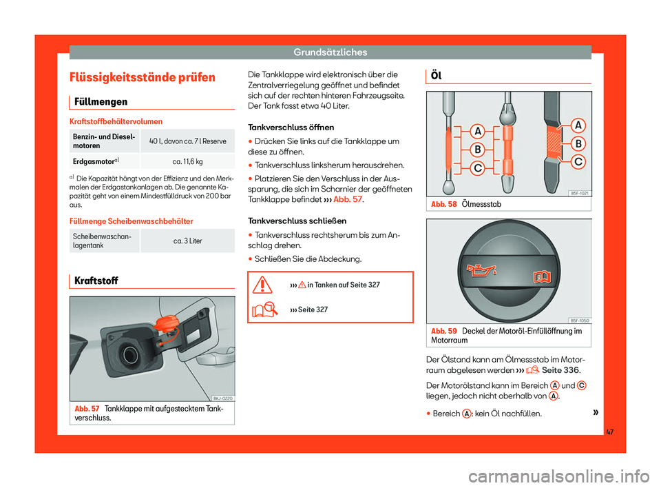 Seat Arona 2019  Betriebsanleitung (in German) Grunds