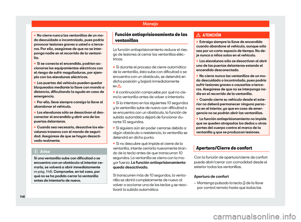 Seat Arona 2019  Manual del propietario (in Spanish) Manejo

