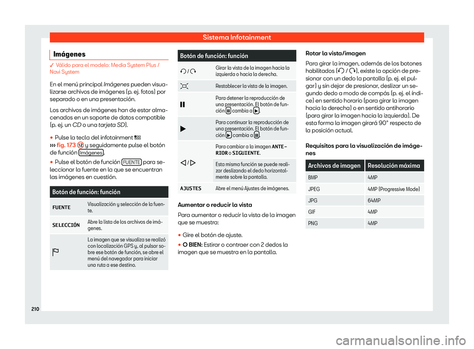 Seat Arona 2019  Manual del propietario (in Spanish) Sistema Infotainment
Im