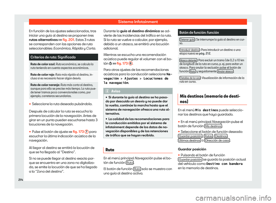 Seat Arona 2019  Manual del propietario (in Spanish) Sistema Infotainment
En funci