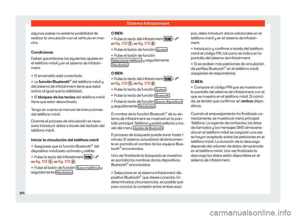 Seat Arona 2019  Manual del propietario (in Spanish) Sistema Infotainment
algunos pa
