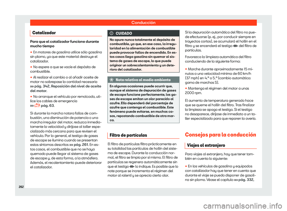 Seat Arona 2019  Manual del propietario (in Spanish) Conducci