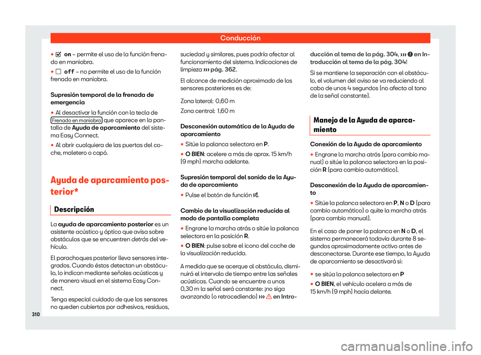 Seat Arona 2019  Manual del propietario (in Spanish) Conducci