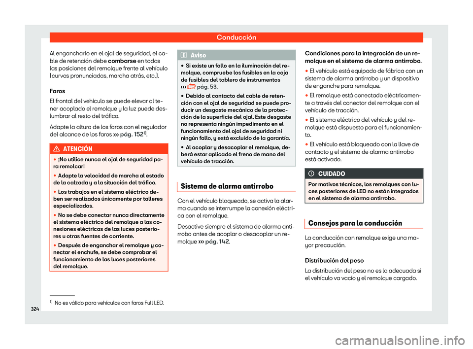 Seat Arona 2019  Manual del propietario (in Spanish) Conducci