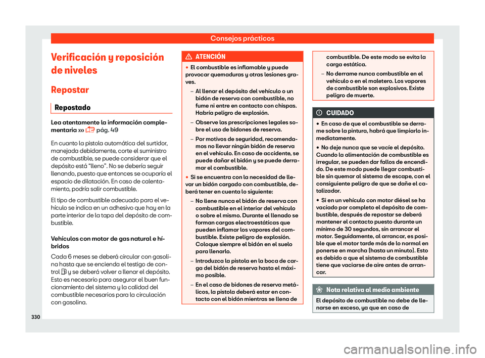 Seat Arona 2019 Manual del propietario (in Spanish) Consejos pr Seat Arona 2019 Manual del propietario (in Spanish) Consejos pr