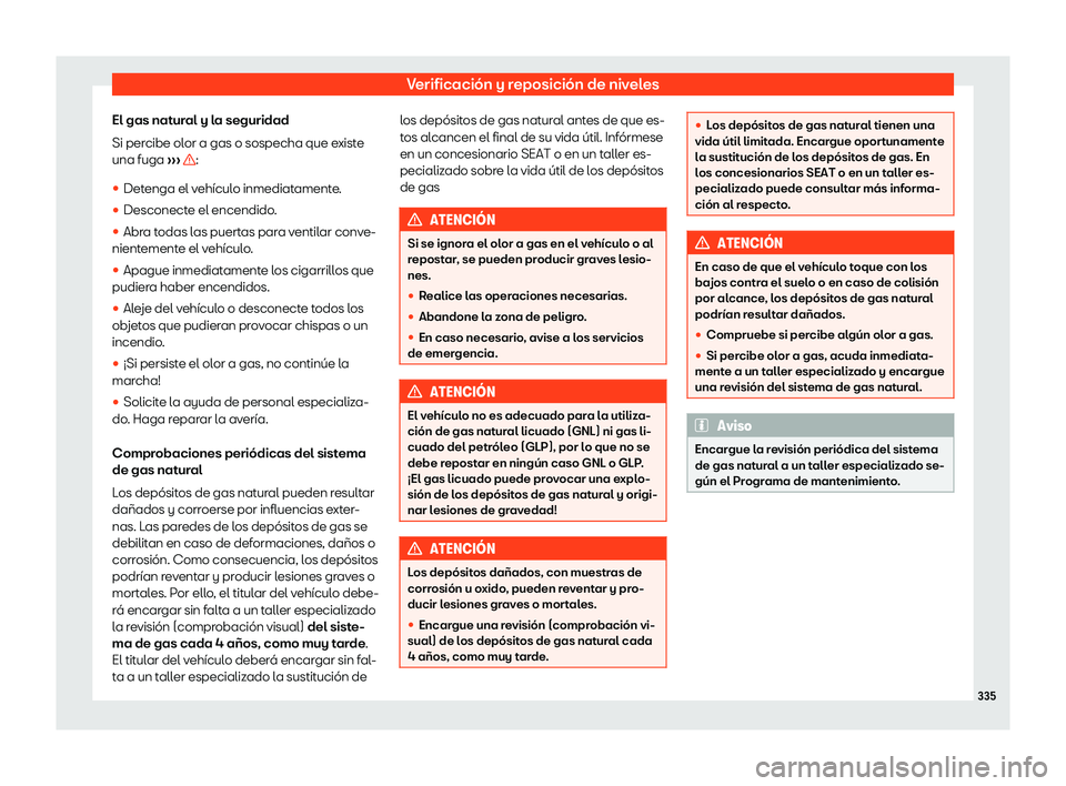 Seat Arona 2019 Manual del propietario (in Spanish) Verificaci Seat Arona 2019 Manual del propietario (in Spanish) Verificaci